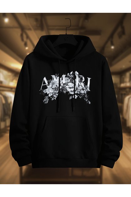 Winter Hooded Thick Sweatshirt | Flower Printed