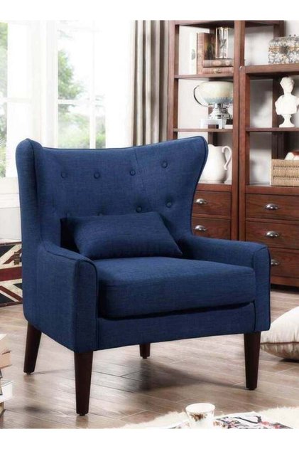 Side Chair | Swedish wood and Linen - Blue - 83x73x86 cm
