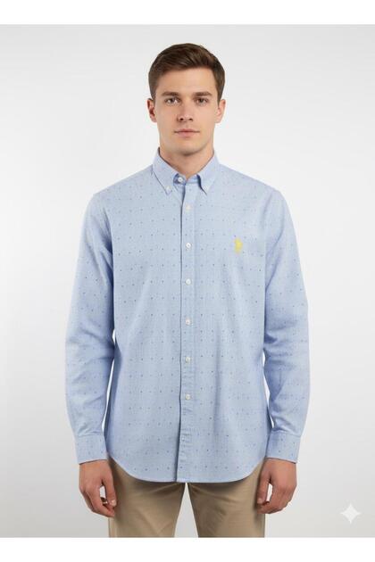 Mens Shirts Us Polo Assn 4xl Polo Men's Slim Fit Blue Shirt 4XL