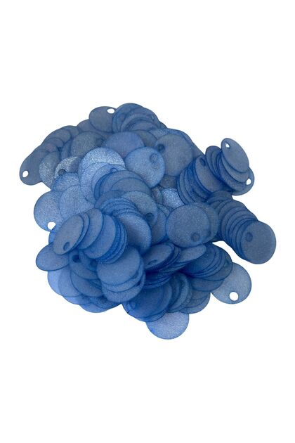 Yarı Saydam Çanta Süsleme Pulu 20 mm ( 20 Gram ) Mavi