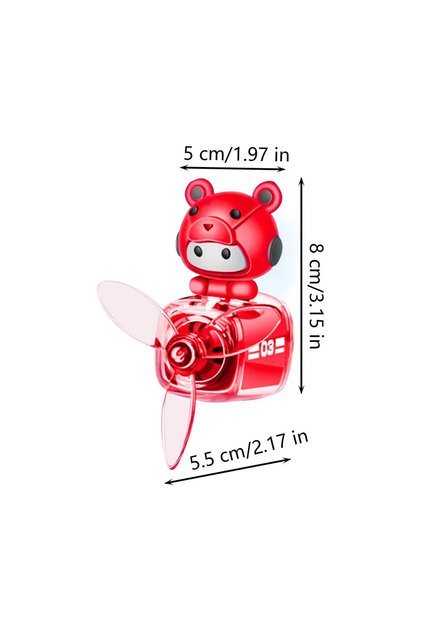 Propeller Air Conditioner Ornament Car Fragrance Clip Red Pilot Air Freshener Mascot