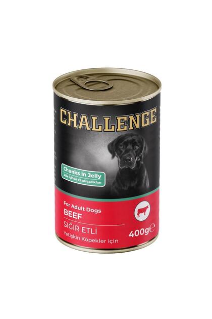 Challenge JELLY SIĞIR ETLİ YETİŞKİN KÖPEK KONSERVESİ 400 GR - Fiyatı