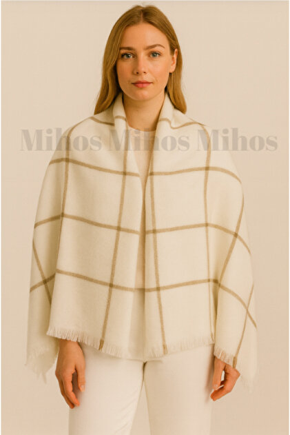 Women's Plaid Patterned Thick Winter Scarf-Shawl-Shoulder Wrap