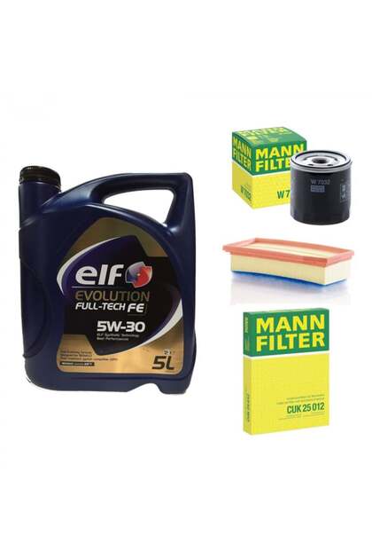 Pachet Revizie Carbon Ulei Evolution Full Tech FE 5W30 + Filtre Mann pentru Dacia Dokker 1.5 dci