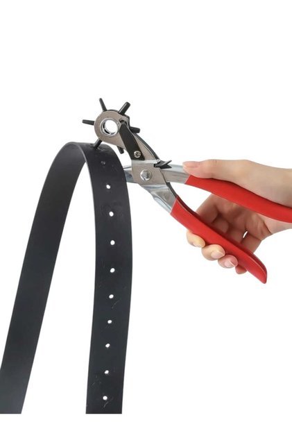 Multifunction Belt Hole Punch Tool Rotary Size Hole Punch Handheld Hole Punch for Belts, Straps, Saddles, Shoes