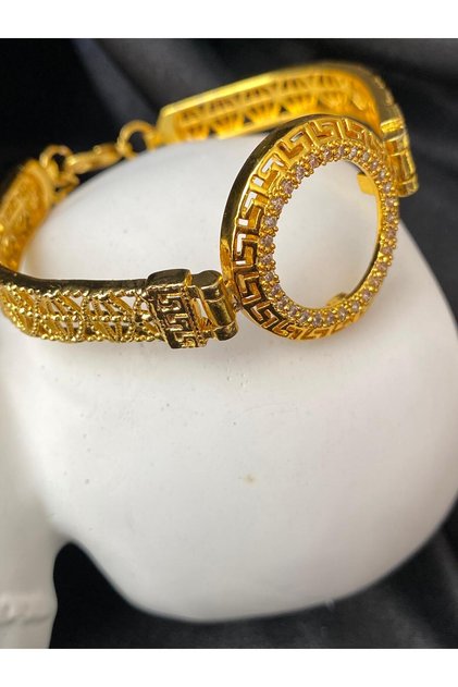 Gold Color Non-Tarnish Quarter Slot Bracelet Clamp