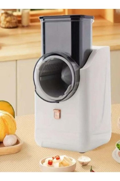 قطاعة خضراوات كهربائية، مبشرة جبن كهربائية قابلة للفصل، مع 3 شفرات، USB R