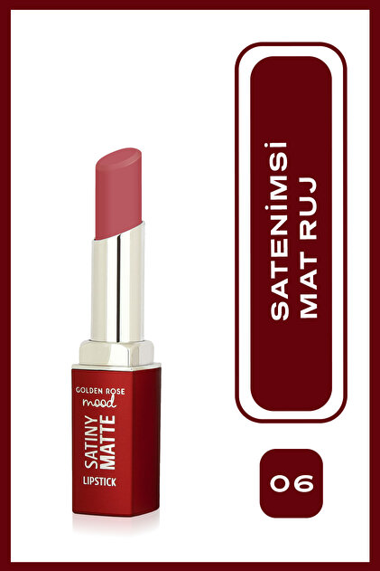 Golden Rose Mood Satiny Matte Lipstick No: 04 Blush Pink