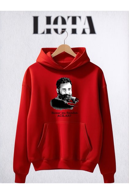 Ahmet Kaya Printed Oversize Cotton 3 Thread Sweatshirt