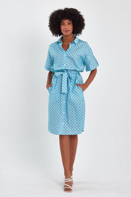 Shirt Dress with Belt (B23-009)