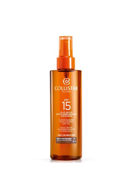 Ulei uscat pentru plajă Supertanning Ulei uscat hidratant SPF15 Collistar, 200 ml