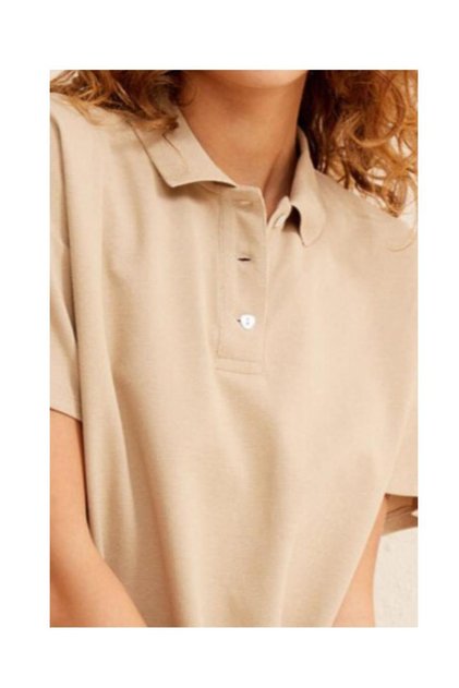 Women's Polo Neck Black T-shirt