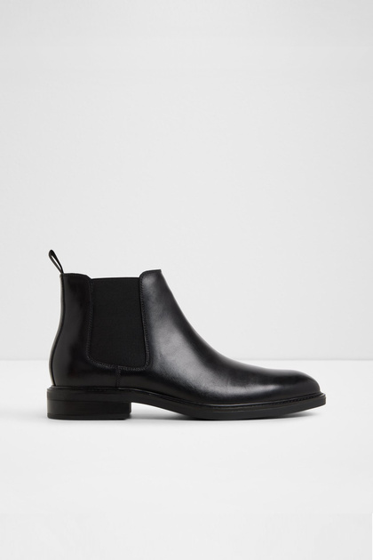 Aldo Gio - Men's Black Genuine Leather Slip-On Chelsea Boots- Trendyol