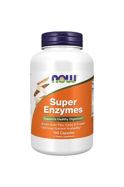 Super Enzymes - Supliment pentru sănătatea digestivă (180 capsule)