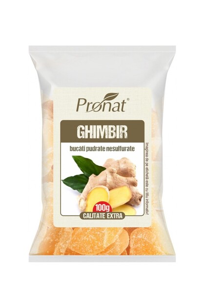 Bucăți de ghimbir pudră, 100g -