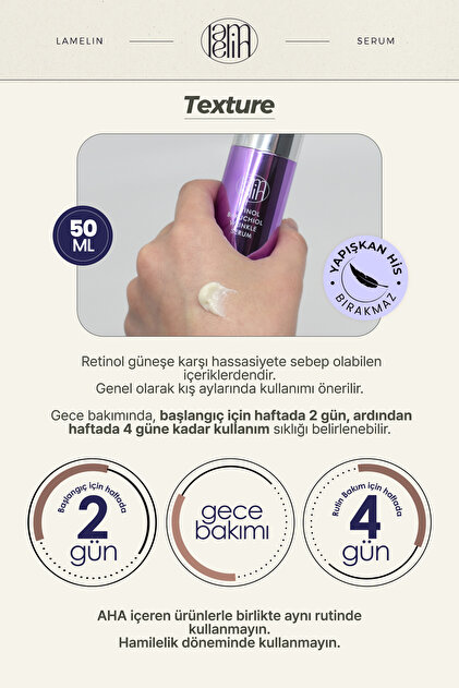 Lamelin Cream & Serum Retinol Bakuchiol Krem ve Serum Bakım Seti