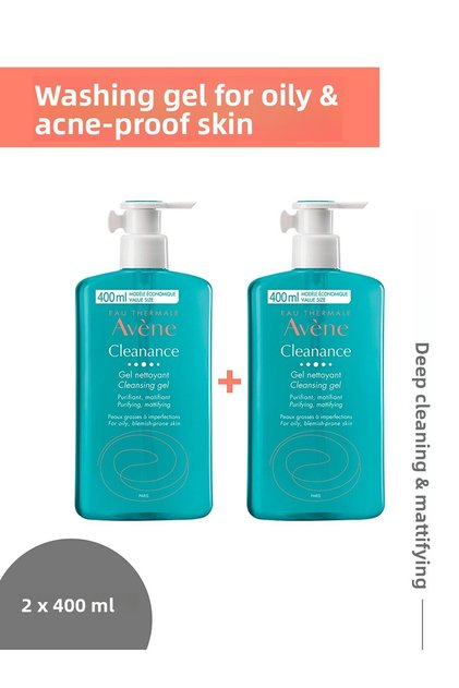 Cleanance Gel Face Washing Gel Nettoyant Cleansing Gel 400 ml 2-Piece Advantage Set