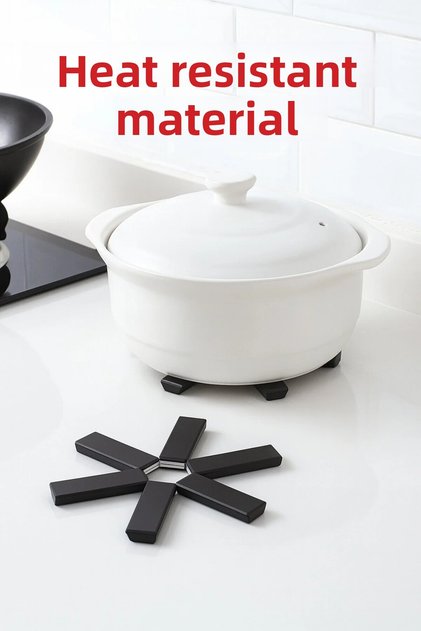 Foldable Trivet, Pot, Pan, Teapot Coaster, Table and Countertop Heat Protector Heat Resistant