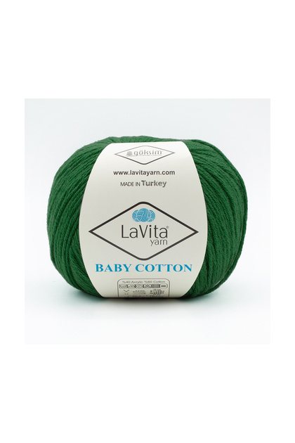Baby Cotton Amigurumi Ve El Örgü Ipi %40 Akrilik %60 Cotton 50gr (8114 KOYU YEŞİL)
