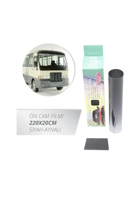 Windshield Sunshade Film 220X20Cm Black-Mirrored
