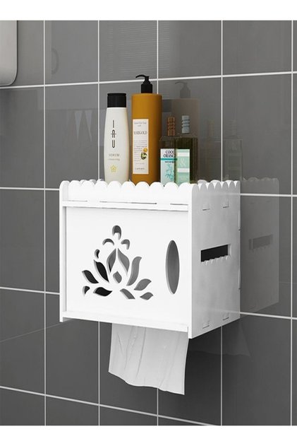 Bathroom Storage Shelf Cabinet Rack White