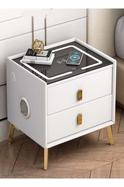 Multifunction Smart Wireless Charging Nightstand Intelligent Design Light and Bluetooth Audio Speake