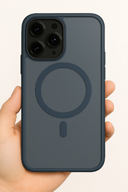 Fibaks iPhone 15 Pro Max Kılıf Kamera Çıkıntılı Magsafe Şarj
