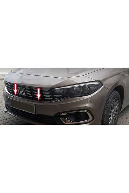 Fiat Egea Sedan-Hb-Cross Ön Panjur U Çıtası 2021-2022-2023-2024-2025 Uyumlu Krom Paslanmaz Çelik