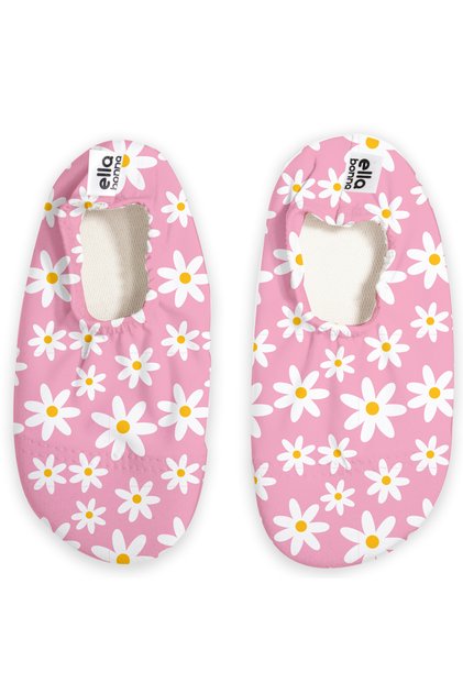Kaydırmaz Taban, Unisex Bebek, Çocuk Deniz Ayakkabısı, Havuz Patiği, Pembeli Papatya
