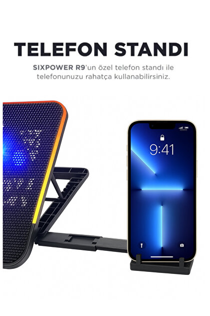 Rampage SIXPOWER R9 6 Fan RGB Işıklı Telefon Uyumlu Tutuculu Usb