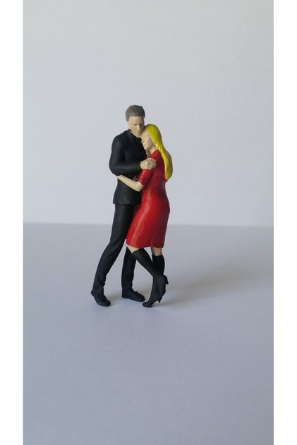 3D Reçine Özel Çizim Minyatür Romantik Sevgili Figürü-Teraryum Diorama Obje ve Figürleri