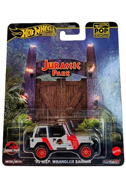 HOT WHEELS Premium - '92 Jeep Wrangler Sahara (1/64) Jurassic Park
