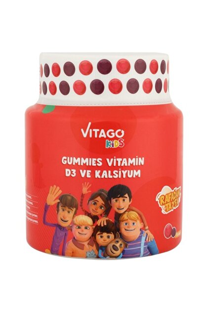 Kids Gummies Vitamin D3 Kalsiyum İçeren Çiğnenebilir Form - 30 Adet Gummy