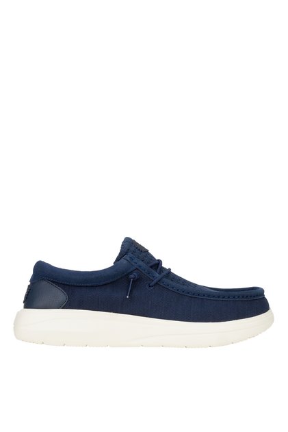 Navy Blue Men's Casual Shoes Wally Comf Woven