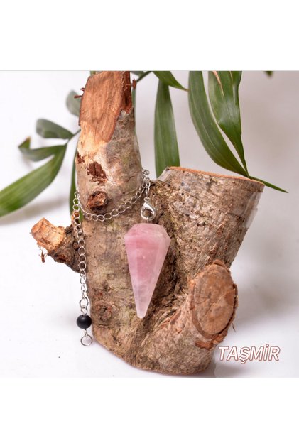 Pink Quartz Stone Pandul Pendulum