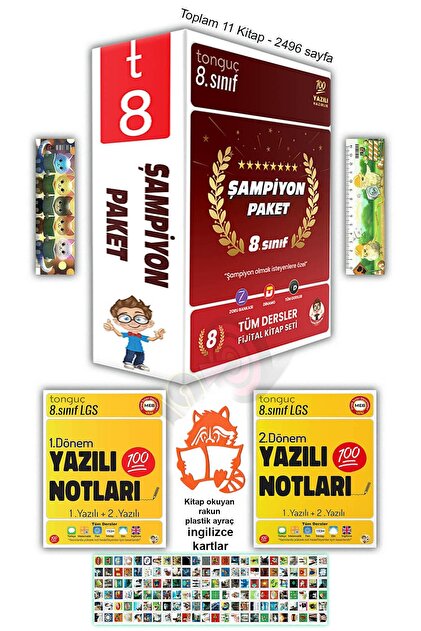 Tonguç Yayınları 8. Sınıf Şampiyon Paketi Tüm Dersler (Dinamo +