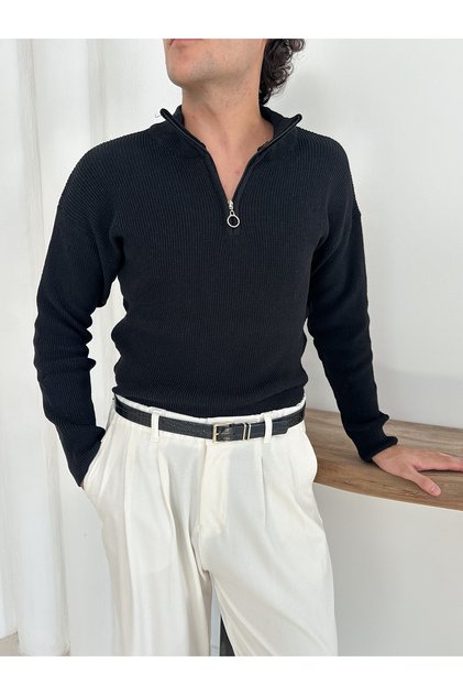 Unisex Half Zip Knitwear Sweater