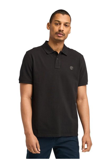 Millers River Pique Short Sleeve Po Black Regular Fit Embroidered Men's Polo T-Shirt