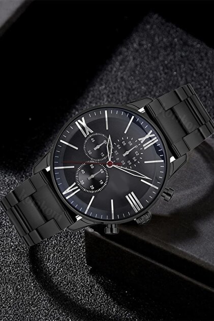 Korikom Zamansız Şıklık: Siyah Metal Analog Erkek Kol Saati