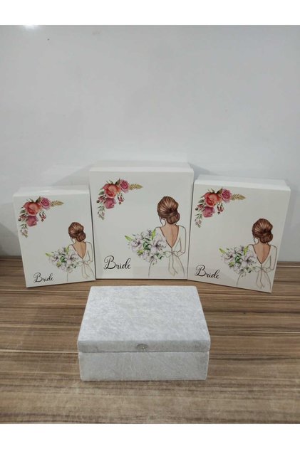 Wedding chest groom bride bundle box package 3-piece 0151
