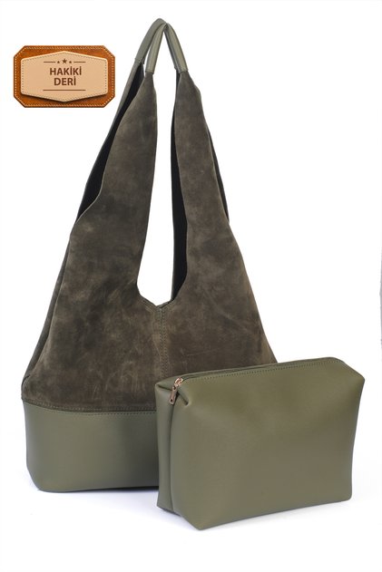 Women's Bag with Leather Suede Inner Bag