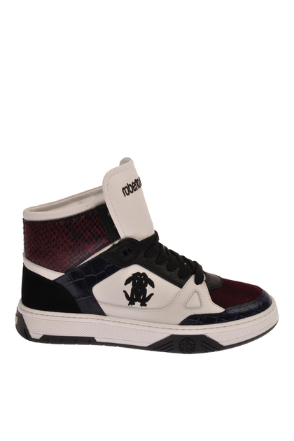 Beyaz-Çok Renkli Erkek Deri Sneaker 25736