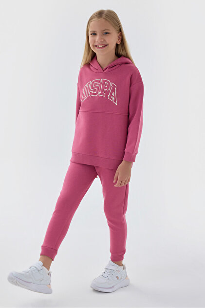 Polo Girl's Pink Tracksuit Set- Trendyol
