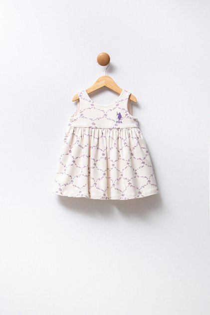 U.S. Polo Assn. Baby Girl White Dress