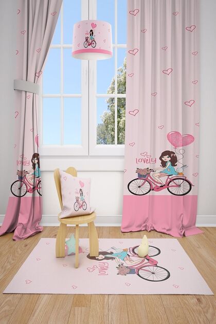 Lovely 2 Children's and Baby's Room Background Curtain 2 Wings
