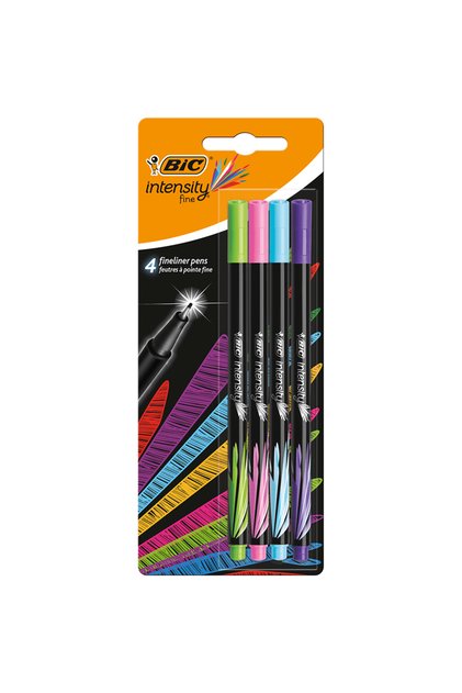 Intensity Fine Liner Keçe Uçlu Kalem 4'lü Blister Klasik Renkler Yeni Model 614822