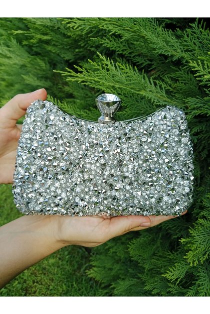 Top Quality Evening Dress Bag with Large Stone Shoulder Strap