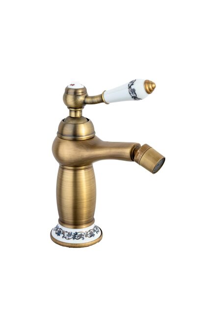 Baterie bideu, bronz antichizat, cu broderie ceramică