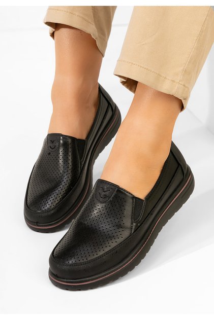 Pantofi casual dama Kalysa negri