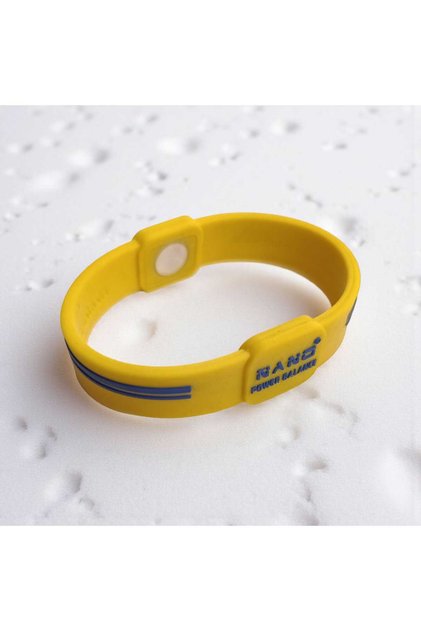 Nano Power Balance Bracelet – Support for Energy, Stress, Sleep and Sports Performance Yellow 20 Cm.